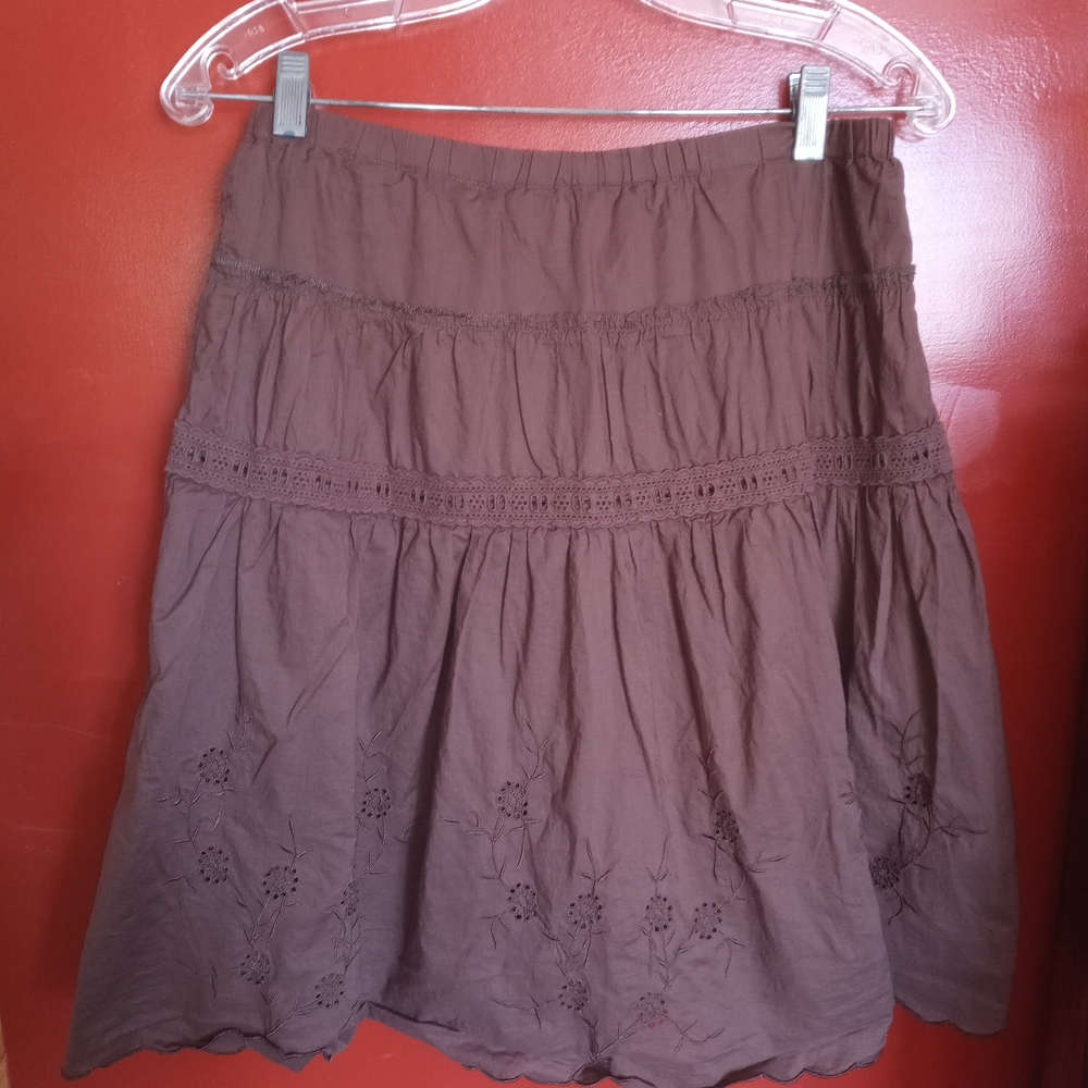 Ada Chocolate Brown Skater Skirt